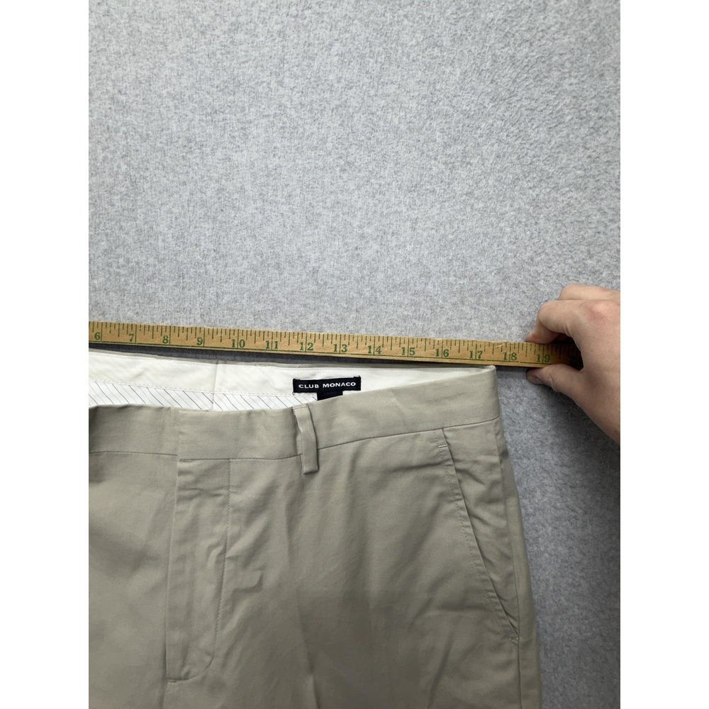 Club Monaco Pants Mens 34x32 Beige Chino Straight Leg Cotton Casual Business - Picture 5 of 9